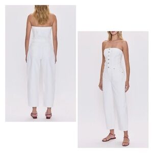 Pistola White Strapless Jumpsuit